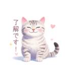 小さなハートと猫スタンプ（個別スタンプ：9）