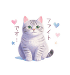 小さなハートと猫スタンプ（個別スタンプ：18）