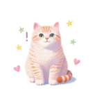 小さなハートと猫スタンプ（個別スタンプ：34）