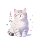 小さなハートと猫スタンプ（個別スタンプ：40）