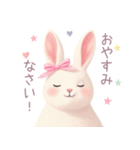 小さなハートとうさぎスタンプ（個別スタンプ：6）