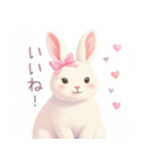 小さなハートとうさぎスタンプ（個別スタンプ：9）