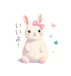 小さなハートとうさぎスタンプ（個別スタンプ：24）