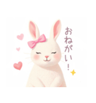 小さなハートとうさぎスタンプ（個別スタンプ：28）