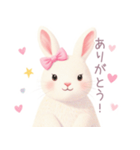 小さなハートとうさぎスタンプ（個別スタンプ：30）