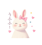 小さなハートとうさぎスタンプ（個別スタンプ：39）