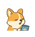 お菓子好きのコーギー（個別スタンプ：8）
