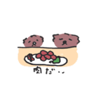 肉で平和なショコラ犬（個別スタンプ：2）