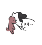 肉で平和なショコラ犬（個別スタンプ：4）