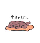 肉で平和なショコラ犬（個別スタンプ：8）