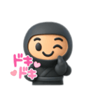 かわいい忍者の3dフィギュア（個別スタンプ：8）