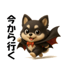 『ハロウィン』3D黒ポメ（個別スタンプ：16）