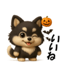 『ハロウィン』3D黒ポメ（個別スタンプ：20）