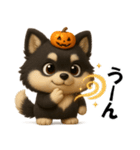 『ハロウィン』3D黒ポメ（個別スタンプ：22）