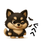 『ハロウィン』3D黒ポメ（個別スタンプ：23）