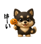『ハロウィン』3D黒ポメ（個別スタンプ：26）