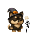 『ハロウィン』3D黒ポメ（個別スタンプ：30）