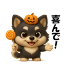 『ハロウィン』3D黒ポメ（個別スタンプ：34）