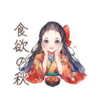 大正女学生の秋★和レトロ日常（個別スタンプ：22）