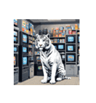 ホワイトタイガーの新日常9（個別スタンプ：2）