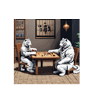 ホワイトタイガーの新日常9（個別スタンプ：28）