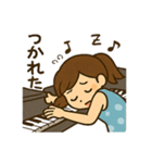 ピアノ女子の毎日使える日常会話スタンプ（個別スタンプ：10）