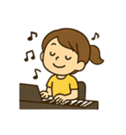 ピアノ女子の毎日使える日常会話スタンプ（個別スタンプ：21）