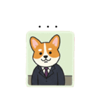 会社員のコーギー（個別スタンプ：19）