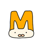 目玉キョロキョロなアルファベットたち（個別スタンプ：13）