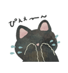 適度に頑張らない、くろねこ（個別スタンプ：5）