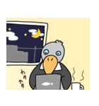 たのしそうなハシビロコウ 社畜編（個別スタンプ：1）