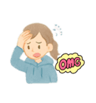 パーカーGALのきもち（個別スタンプ：9）