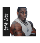 ⚫圧が強い外国人で日常会話 (タバコ/格闘技（個別スタンプ：2）