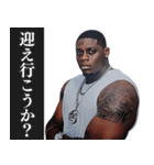 ⚫圧が強い外国人で日常会話 (タバコ/格闘技（個別スタンプ：40）