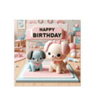[Happy Birthday 専用]ピンク系（個別スタンプ：11）