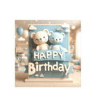 [Happy Birthday 専用]ブルー系（個別スタンプ：2）