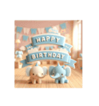 [Happy Birthday 専用]ブルー系（個別スタンプ：6）