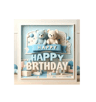 [Happy Birthday 専用]ブルー系（個別スタンプ：7）