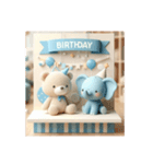[Happy Birthday 専用]ブルー系（個別スタンプ：8）