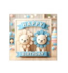 [Happy Birthday 専用]ブルー系（個別スタンプ：10）