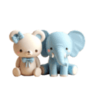 [アレンジ用]3Dクレイ動物ベビー4（個別スタンプ：4）