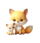 [アレンジ用]3Dクレイ動物ベビー4（個別スタンプ：16）