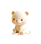 [アレンジ用]3Dクレイ動物ベビー3（個別スタンプ：1）