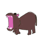 子供が描くかわいい癒やし動物と魚スタンプ（個別スタンプ：1）