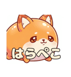 オレンジ風船きつねちゃんスタンプ（個別スタンプ：1）