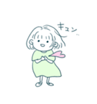 可愛いボブ少女（個別スタンプ：1）
