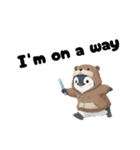 カワウソ好きのペンギンENGLISH（個別スタンプ：2）