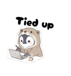 カワウソ好きのペンギンENGLISH（個別スタンプ：4）