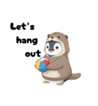 カワウソ好きのペンギンENGLISH（個別スタンプ：5）