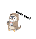 カワウソ好きのペンギンENGLISH（個別スタンプ：8）